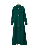 Satin Shirt Dress