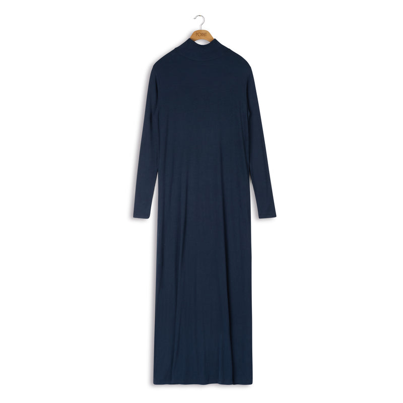 A-Line Mock Neck Maxi