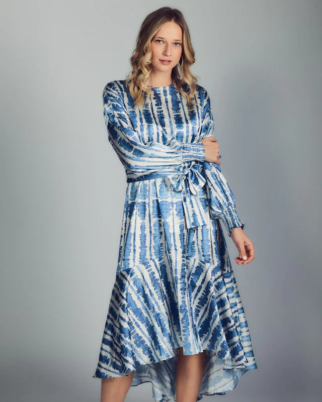 Onyx Printed Dress Blue