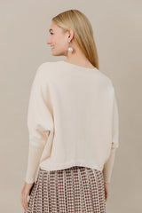 Drawstrin Dolman Top Vanilla